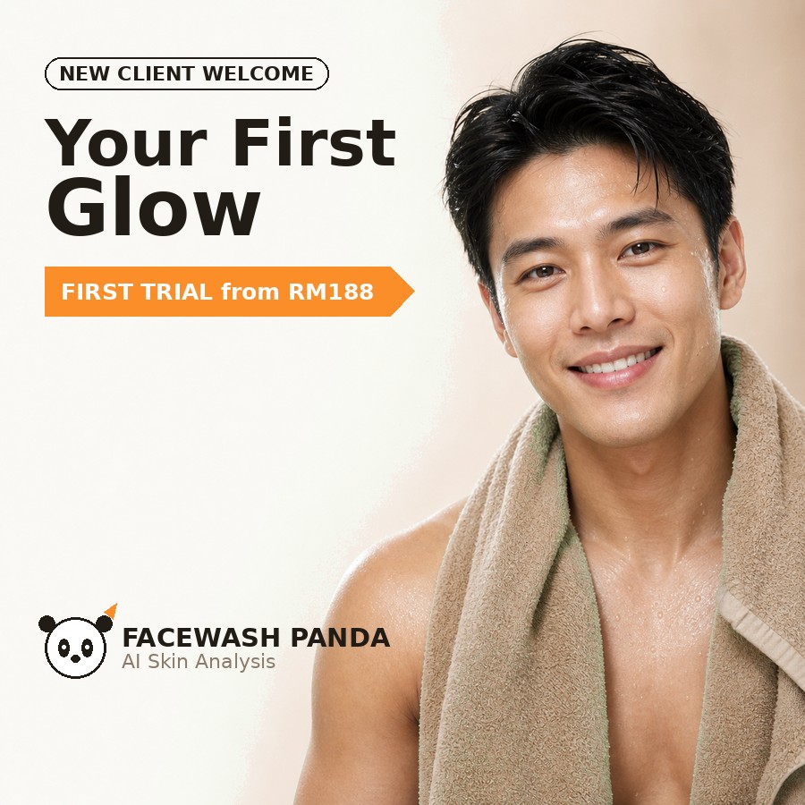 Facewash Panda — new client welcome, first trial from RM188